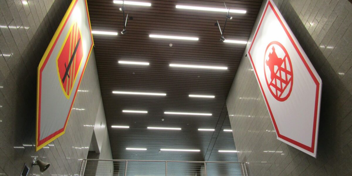 NC National Guard Regional Readiness Center great hall lighting done by Fountain Electric.