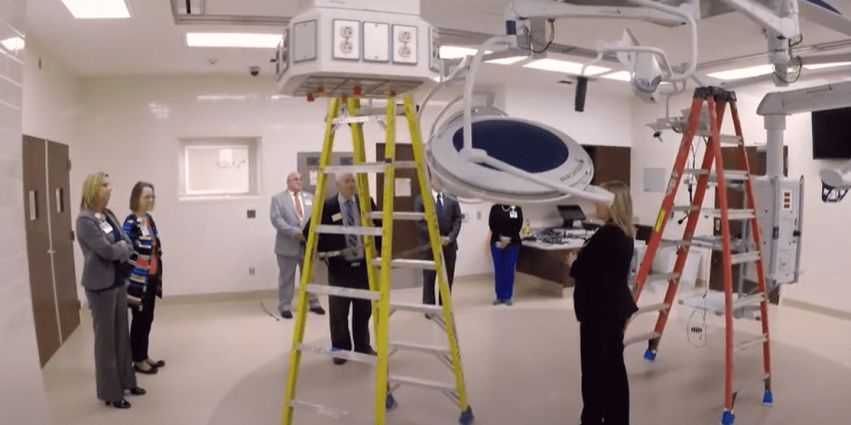 Surgical lighting work at Blue Ride Surgery in Morganton NC by Fountain Electric & Services