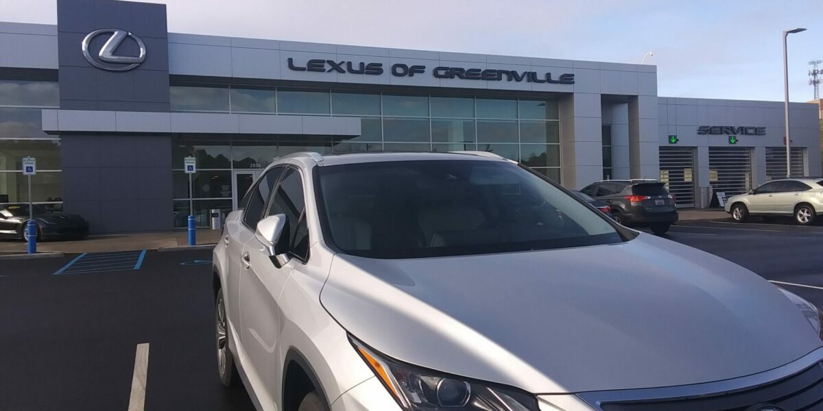 Lexus Greenville parking lot lighting.