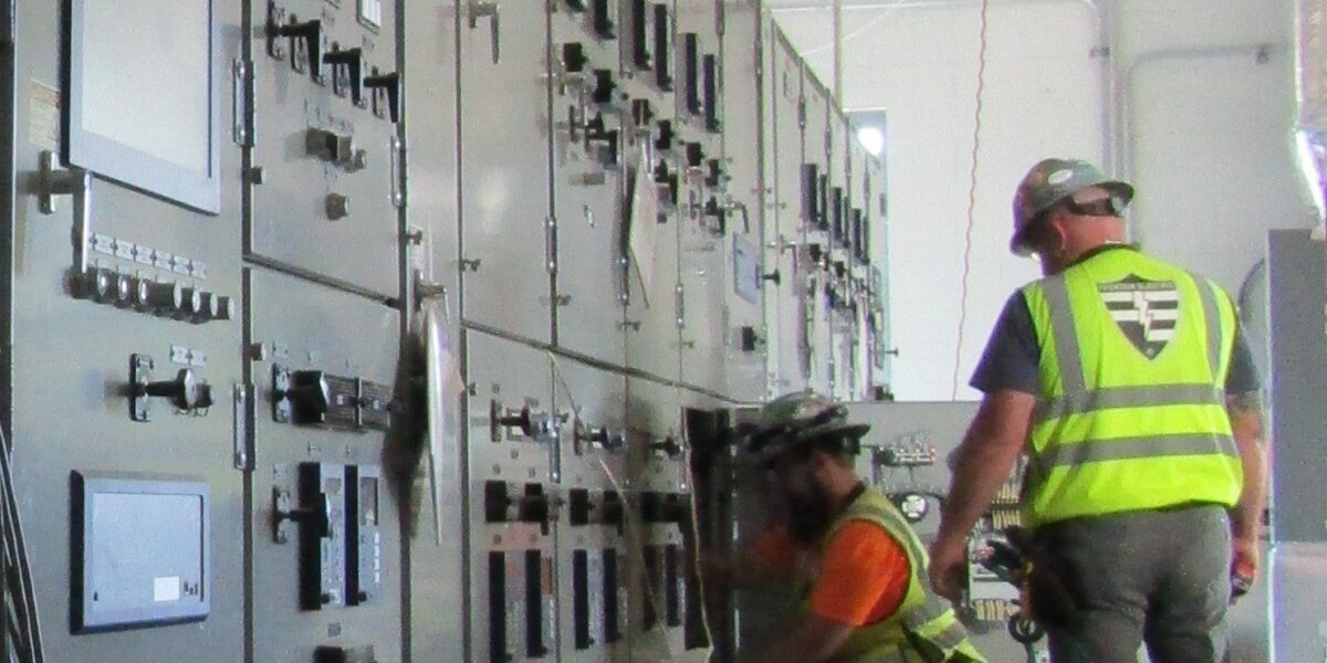 Fountain Electric & Services industrial water plant control panel work